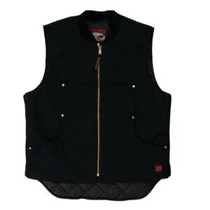 Tough Duck Men's Moto Vest Dark Brown - WV04-DKBR, Dark Brown Size XL- 521111